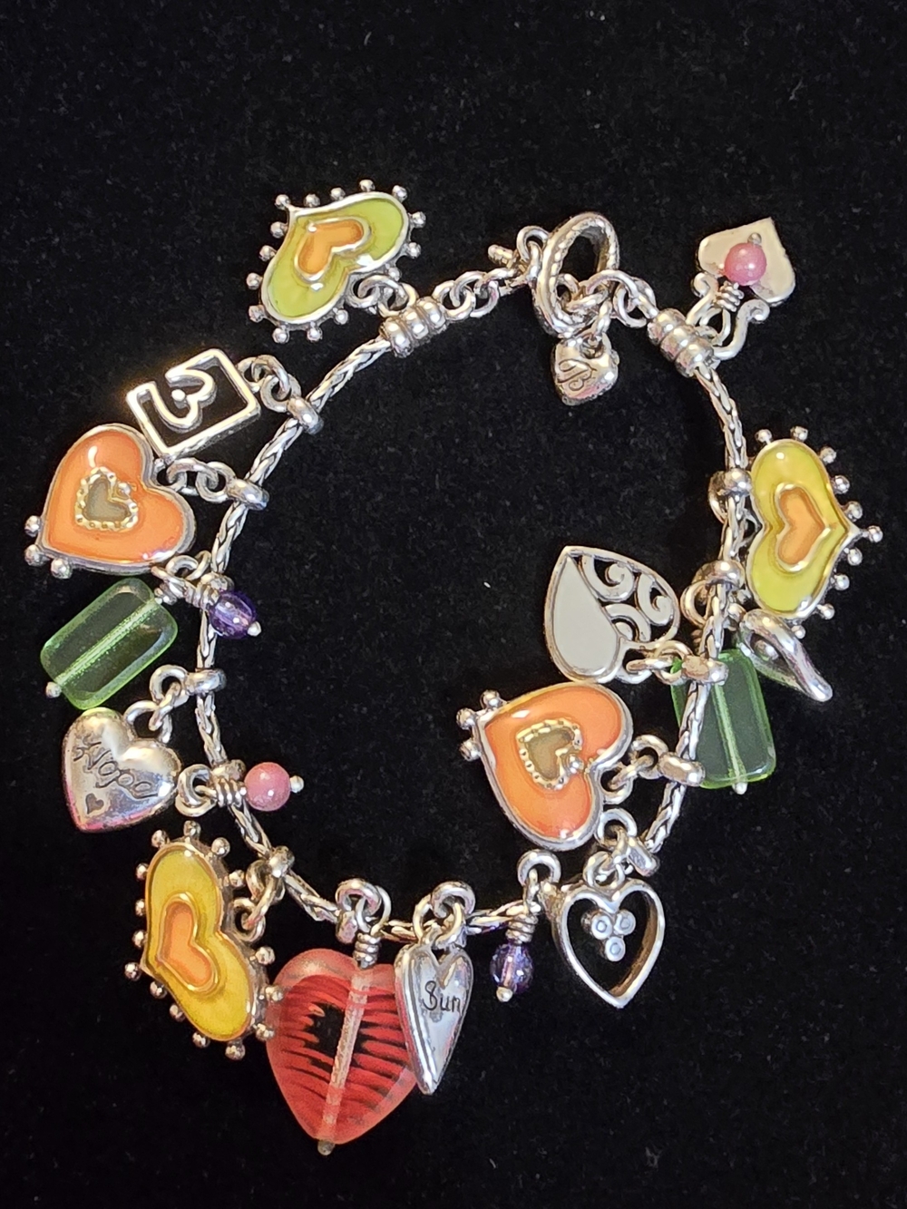 Brighton "Hearts Melody" charm bracelet,